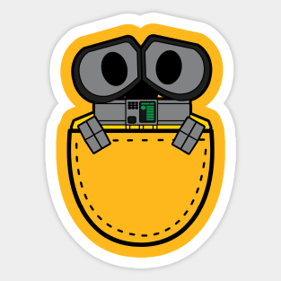 wall e in the pocket Sticker